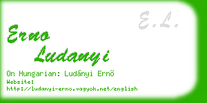 erno ludanyi business card